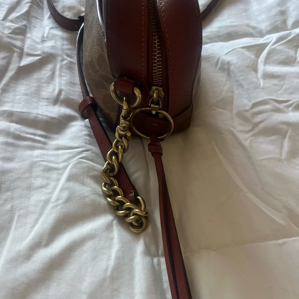 Coach Brown and Red Crossbody Bag - Picture 3 of 4